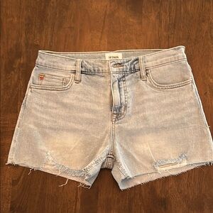 Hudson Jeans Blue Distressed Jean Shorts